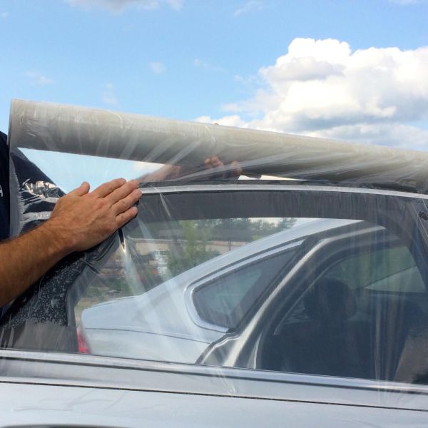 Marcy WindowGuard being applied to vehicle
