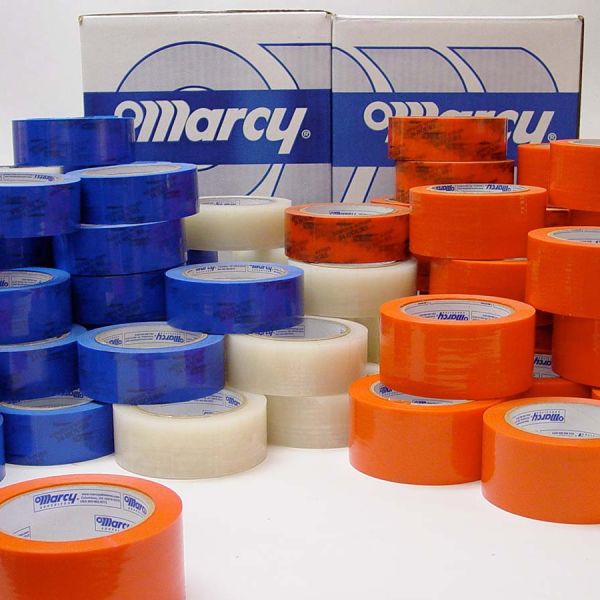 Marcy molding retention tapes stacked in front of packaging